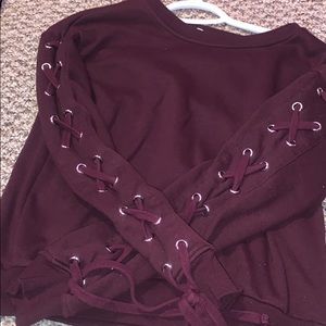 Kids Burgundy crewneck